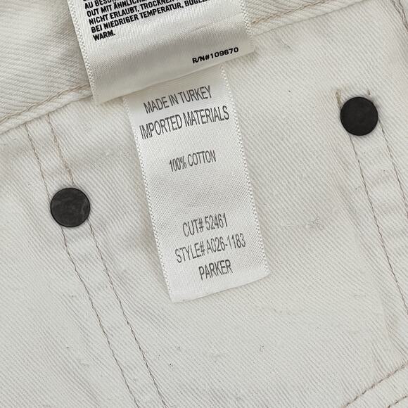 AGOLDE Parker Cut Off Denim Shorts Tissue Wash Women’s Size 31 Raw Hem White - Picture 4 of 5